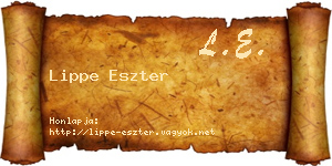 Lippe Eszter névjegykártya